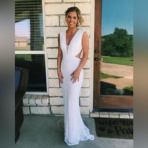 White Sherri Hill Prom Dress